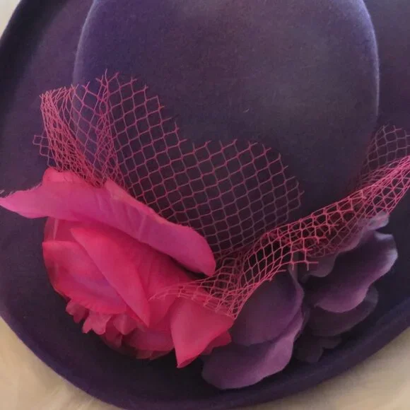 Bollman | Accessories | Perky Bollman Purple Doeskin Wool  display picture 3
